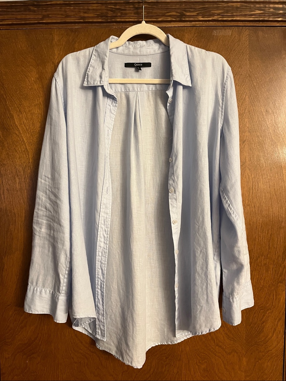 Quince Light Blue Linen Shirt